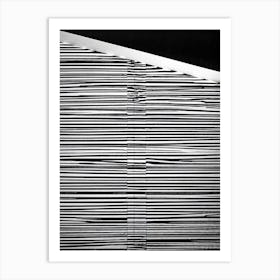 Zebra Stripes Creating An Optical Illusion On A Black And White Background Horizontal Stripes Rende Art Print