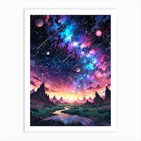 Galaxy Sky Art Print