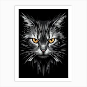 Abstract Cat 27 Art Print