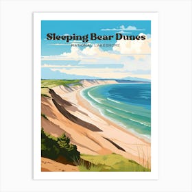 Sleeping Bear Dunes National Lakeshore Michigan Beauty Travel Art Illustration Art Print