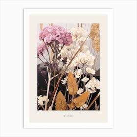 Flower Illustration Statice 1 Poster Art Print