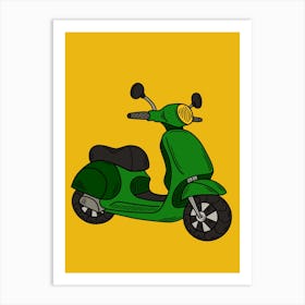 Scooter Vector Illustration Art Print