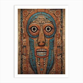 Aztec Mask Art Print