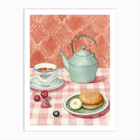 Pink Breakfast Food English Breakfast 2 Art Print