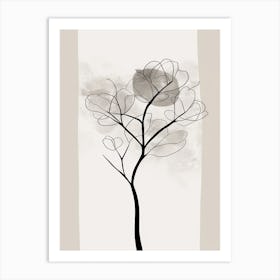 Tree Line Art Abstract 8 Art Print