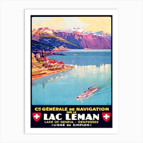 Lake Geneva, Switzerland Art Print