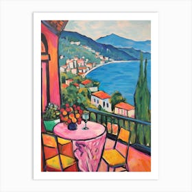 Lake Como Italy 5 Fauvist Painting Art Print