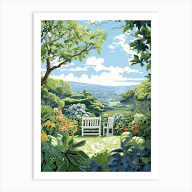 Keirunga Gardens New Zealand Illustration 1  Art Print