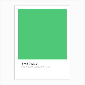 Emerald Color Block Collection Wall Art Print