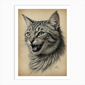 Cat'S Face Art Print