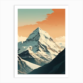 Mount Everest 2 Hiking Trail Landscape Art Print