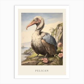 Beatrix Potter Inspired  Animal Watercolour Pelican Art Print