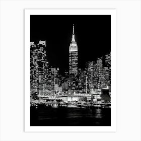 New York City At Night 8 Art Print