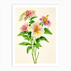 Delphinium Vintage Flowers Flower Art Print