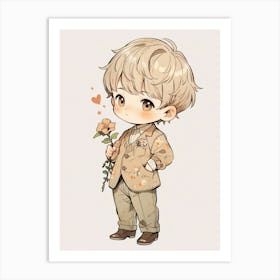 Chibi Little Boy Art Print