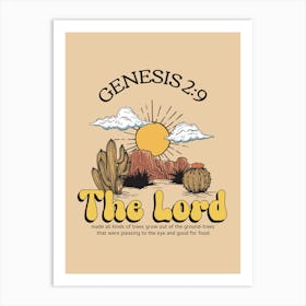 Genesis 29 The Lord - boho-styled-t-shirt-design-maker-with-a-scripture-verse Art Print