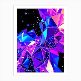 3d Polygonal Abstract Background Poster