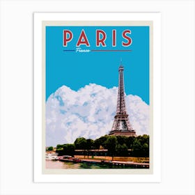 Paris France Travel Poster Art Print