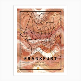 Frankfurt Map Art Print