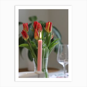 Tulips In Vase Art Print