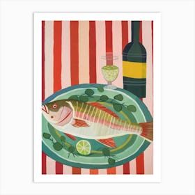 Red Snapper Italian Still Life Painting Art Print