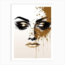 Splatter Makeup Art Print