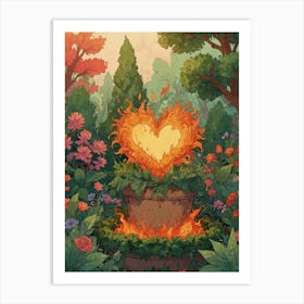 Heart Of Fire 71 Art Print