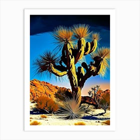 Joshua Tree In Mojave Desert Nat Viga Style  (1) Art Print