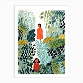  In The Jungle, Tiny People And Illustration 1 Art Print