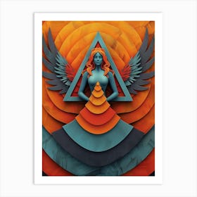 Angel, relaxing, "Silence" Art Print