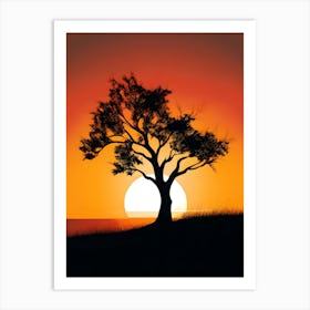 Sunset Tree 6 Art Print