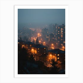 Cityscape At Night 4 Art Print