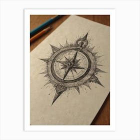 Compass 2 Art Print