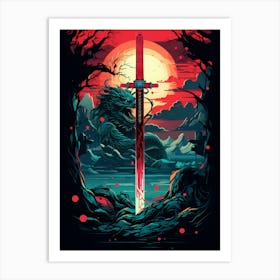 Sword In The Water Art Print