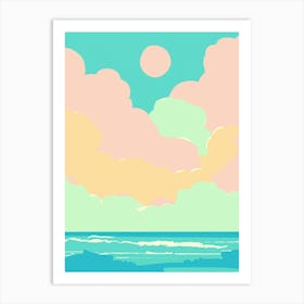 Pastel Beach Art Print