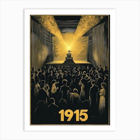 Aihrgdesign A Nostalgic Poster For An Early 1915 Cinema Scree A62a6811 402e 46c1 93ed 3f51273028de 0 Art Print