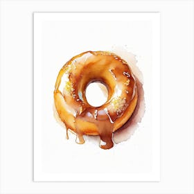 Salted Caramel Donut Cute Neon 4 Art Print