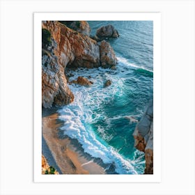 Beach waves Art Print