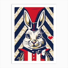 Alice In Wonderland The White Rabbit Retro Art Print
