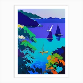 Mergui Archipelago Myanmar Colourful Painting Tropical Destination Art Print