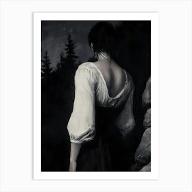 Dark Gothic Back Of A Woman Art Print