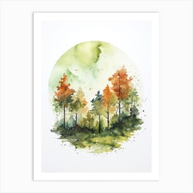 Watercolour Of Sherwood Forest   England 1 Art Print