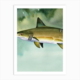 Tiger Shark Storybook Watercolour Art Print