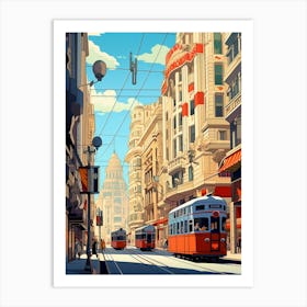 Istikal Avenue Pixel Art 4 Art Print