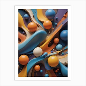 Abstract Painting Uncharted Territory Art Print