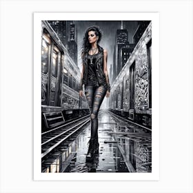 Graffiti Girl Art Print