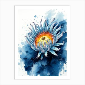 Blue Water Lily Art Print