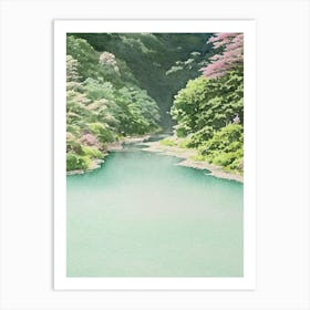 Fuji Hakone Izu National Park Japan Water Colour Poster Art Print