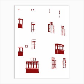 Venice windows and balconies Art Print