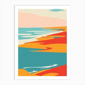 Coolangatta Beach Australia Midcentury Art Print